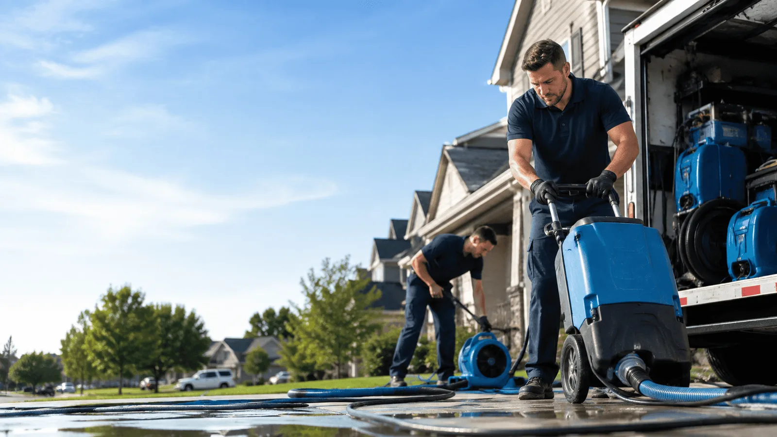 Flood Damage Cleanup being performed in Cummaquid, MA